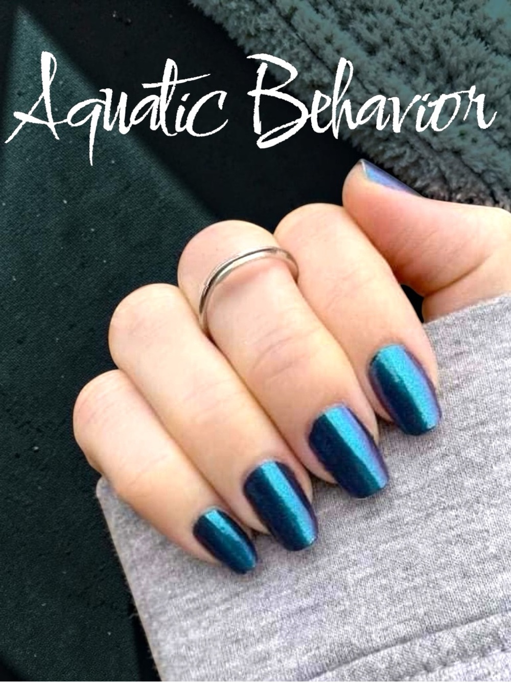 Color Street Aquatic Behavior Teal-Blue Chrome Nail Strips Retired